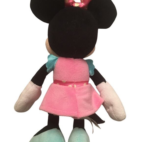 Disney Minnie Mouse Pink Dress Plush Soft Toy Doll Cuddly Fuzzy 10" Collectible - Picture 3 of 6